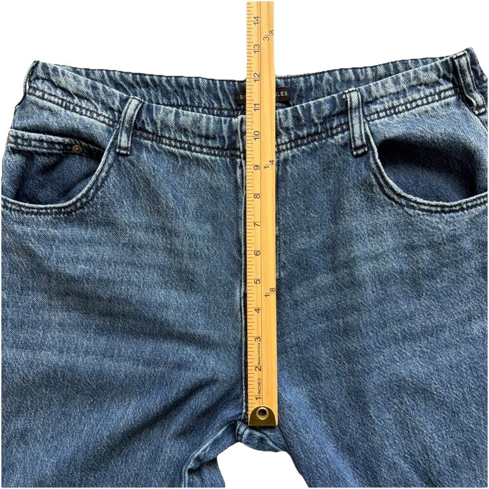 Sincerely Jules Wide Leg Jeans Women 11/30 Frayed Distressed Hem Baggy Loose Fit - Picture 6 of 10